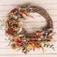 Dried Grapevine Wreath - Orange & Yellow - Small