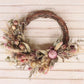 Dried Grapevine Wreath - Pink & Purple - Small