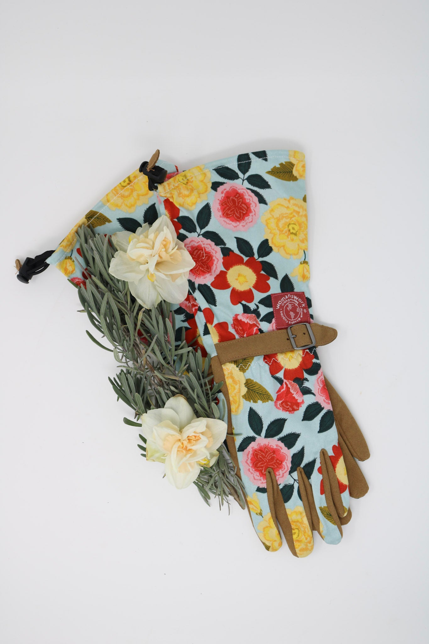 Mid-Arm Floral Gardening Gloves