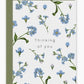 Greeting Card- Thinking of you with blue flowers