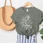 You Belong Among The Wildflowers Flower Short Sleeve Tee